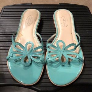 Talbots Sandals 7b teal vintage